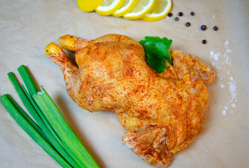 Huhn im ganzen mariniert
